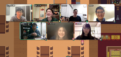 ――「はたらく部」オンラインセッション風景。笑顔でリラックスしている生徒たち